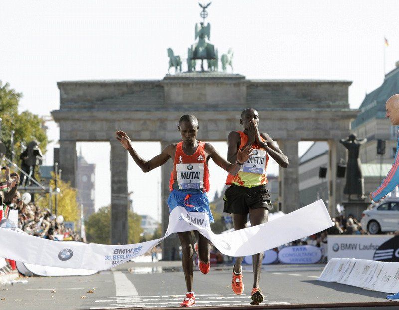 Mutai en la Maratón de Berlín